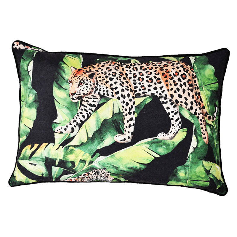 Housse de coussin lombaire patinée Royal Bengal, Vert, 12 po x 20 po, Rectangulaire