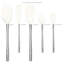 Flex-Core Spatula Stainless Steel Handle Set of 5 - White-1369014356