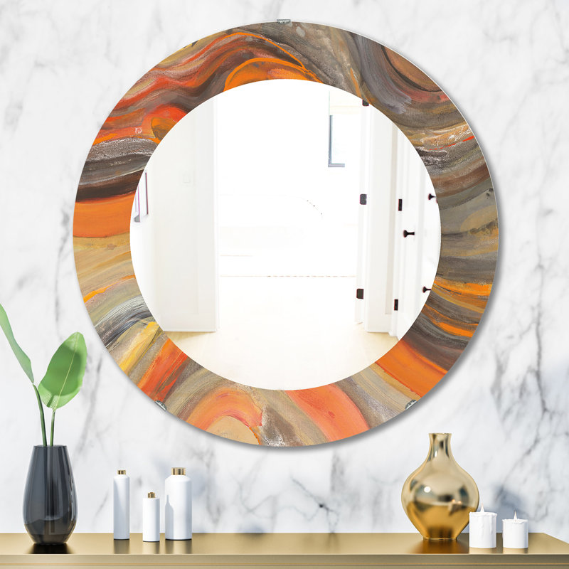 Miroir d'appoint abstrait, H 31,5 po x l po