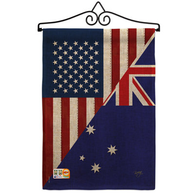 Double Sided 18.5'' H x 13'' W Burlap Flag Set
