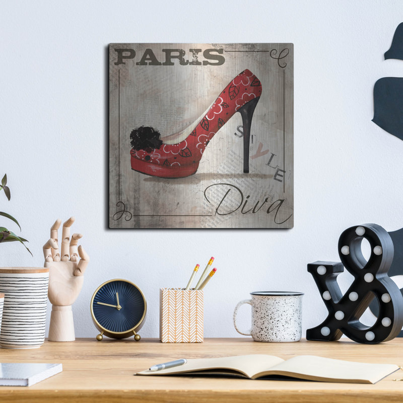  «Paris Style» par Fiona Stokes-Gilbert, art mural en métal, 24 po x 24 po, H 12 po x l 12 po