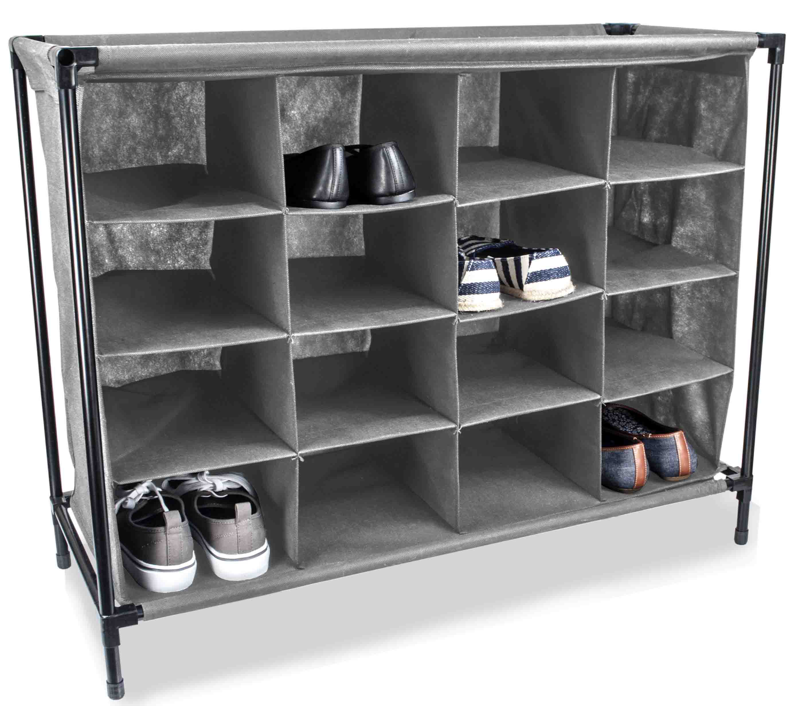 Rebrilliant 16 Pair Shoe Rack & Reviews | Wayfair