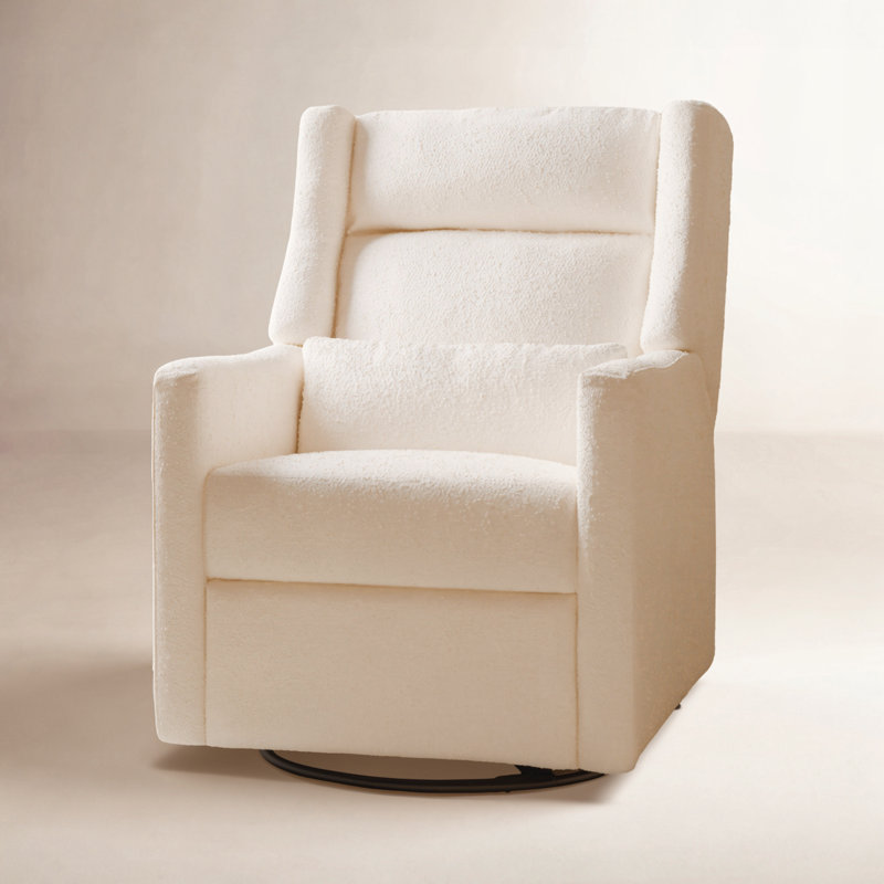 Kiwi Power Recliner and Swivel Glider with Power Adjustable Headrest and USB Port, Performance Ivory Boucle