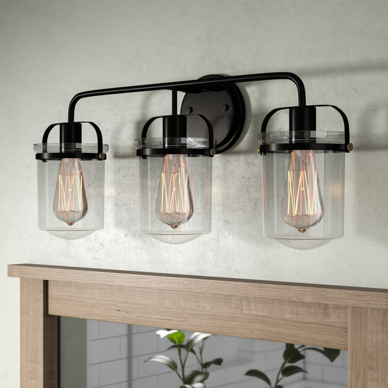 Éclairage pour salle de bain à intensité variable 3 lumières Georgetown, Bronze huilé