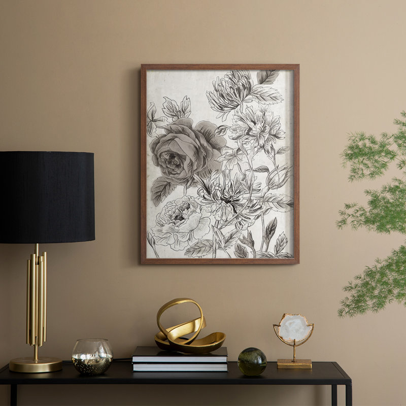 «Potpourri Impression I», reproduction encadrée - bois massif, Noyer, H 30 po x l 24 po