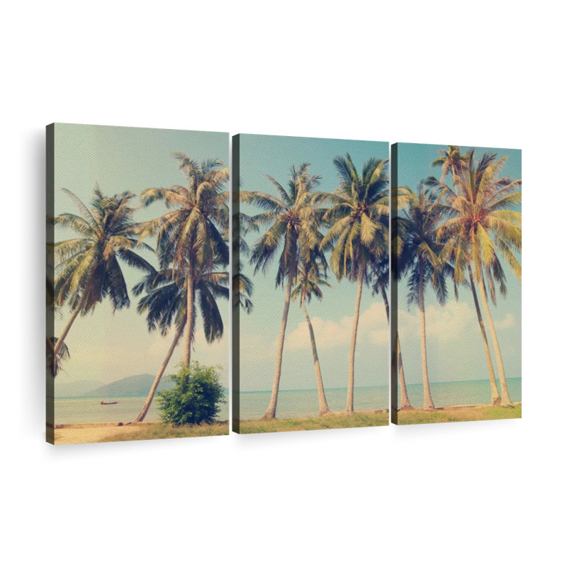 " Retro Palm Trees " on, 28" H x 45" W x 1.25" D