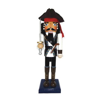 Santa's Workshop Johny Pirate Nutcracker In Black;red