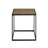 Square End Table with Parquet Top