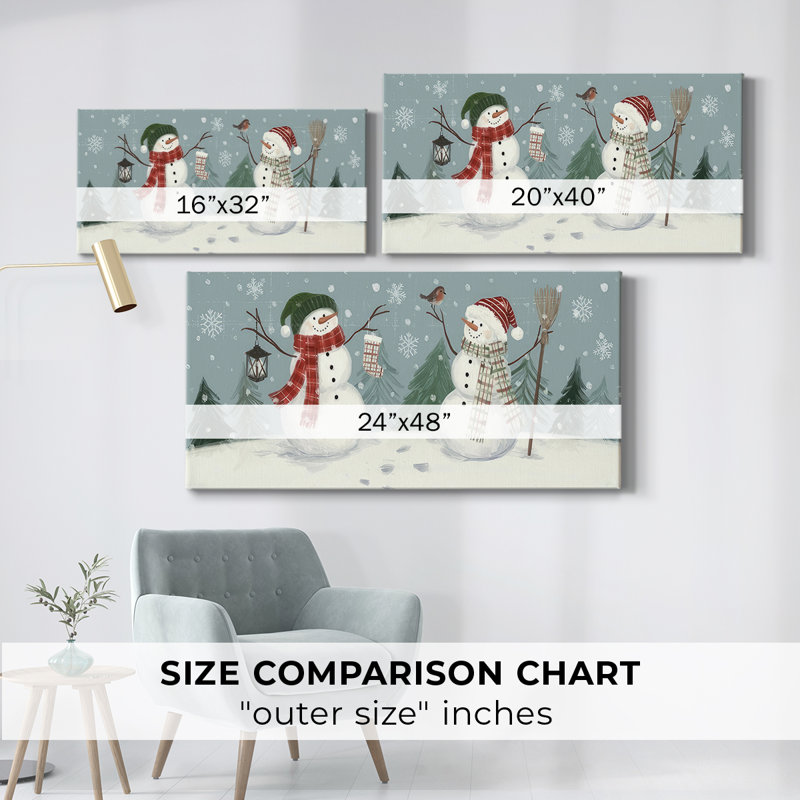 Collection Jolly Snowman - Toile tendue avec châssis - Prêt à accrocher