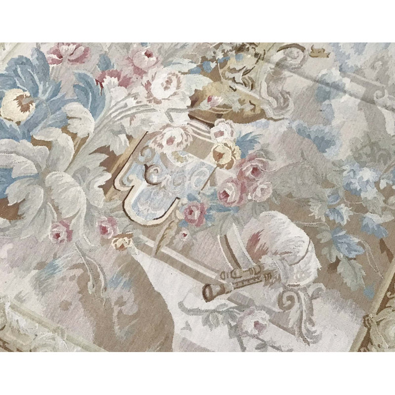 Hand-Knotted High-Quality Gold and Gray Area Rug