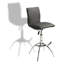 2 tabourets de bar modernes gris avec hauteur réglable et support en métal avec 2 pieds