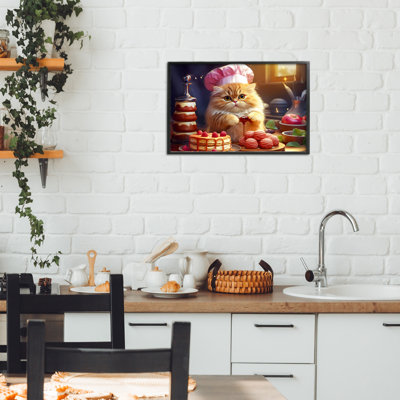 Estampe numérique Fluffy Baker Cat, conçue par Image World