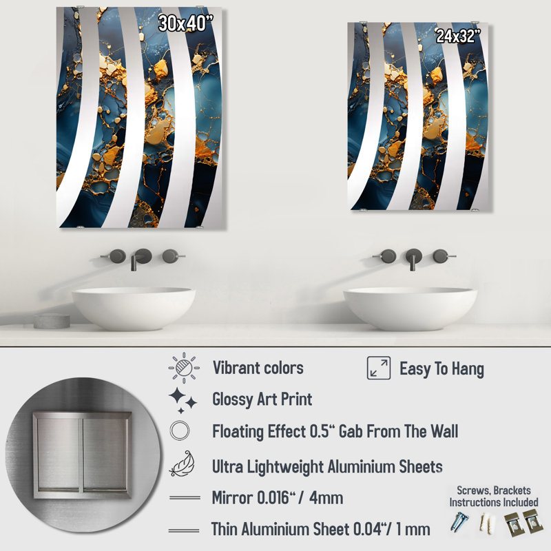 Miroir mural Essary - MIR137635, 32 po x 24 po