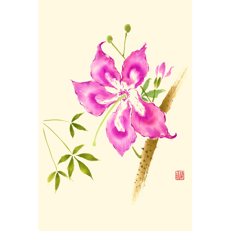 Hibiscus Flower II by Nan Rae - Wrapped Canvas Print, 76cm H x 51cm W 