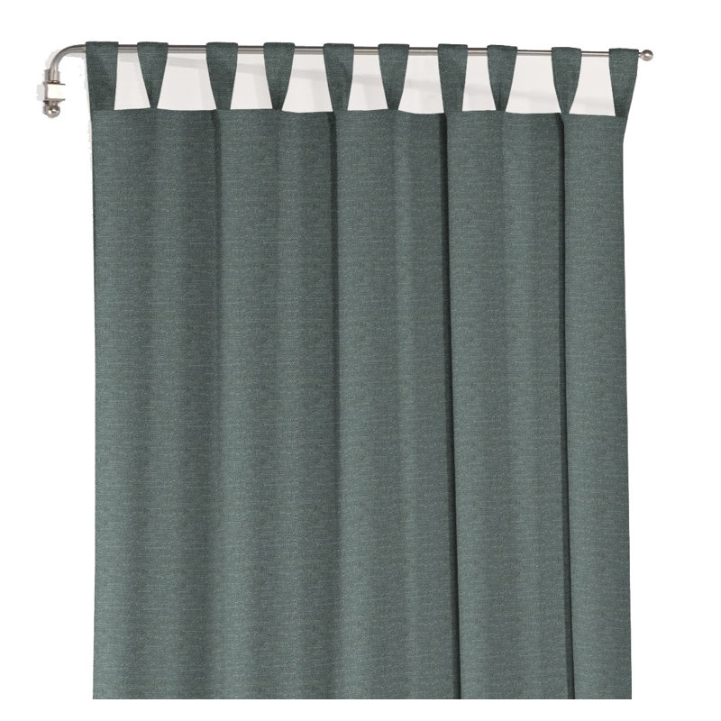 Branton Tab Top Curtain Single Panel, opaque, 132cm Width x 145cm Drop, Dark blue