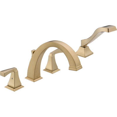 Dryden Double Handle Deck Mounted Roman Tub Faucet