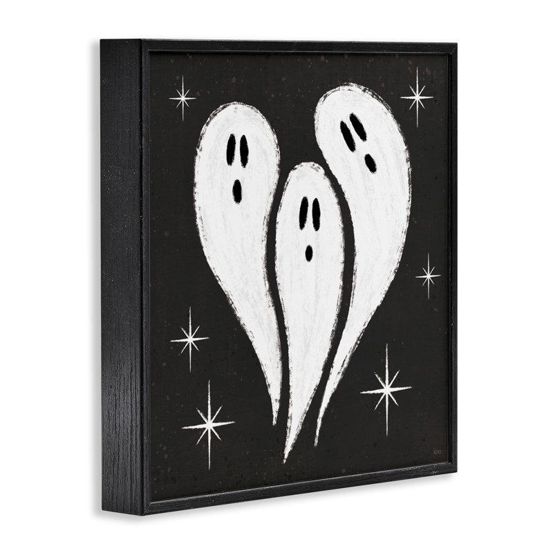 «Wee Bit Wicked Ghost», estampe numérique, conception de Véronique Charron, Giclée encadrée noir minuit, H 12 po x l 12 po