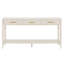 Élégante console avec placage de pin et pieds géométriques, idéale pour le salon, le bureau et la salle à manger-1840063371