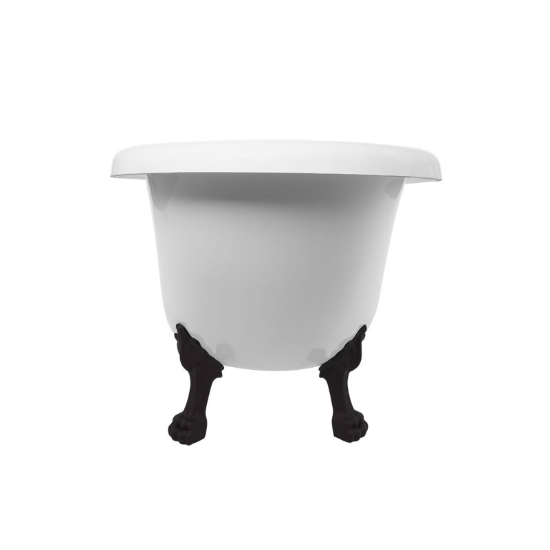 Charleston 66.75'' x 28'' Freestanding Soaking Acrylic Bathtub, Oil Rubbed Bronze 