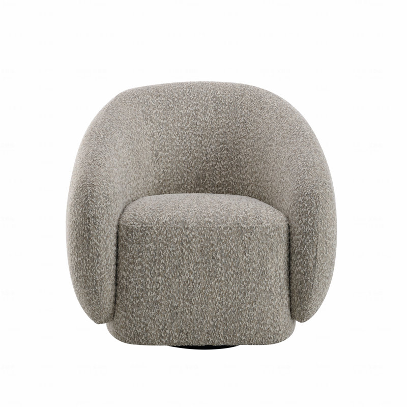 Fauteuil d'appoint rembourré Boucle, Brun