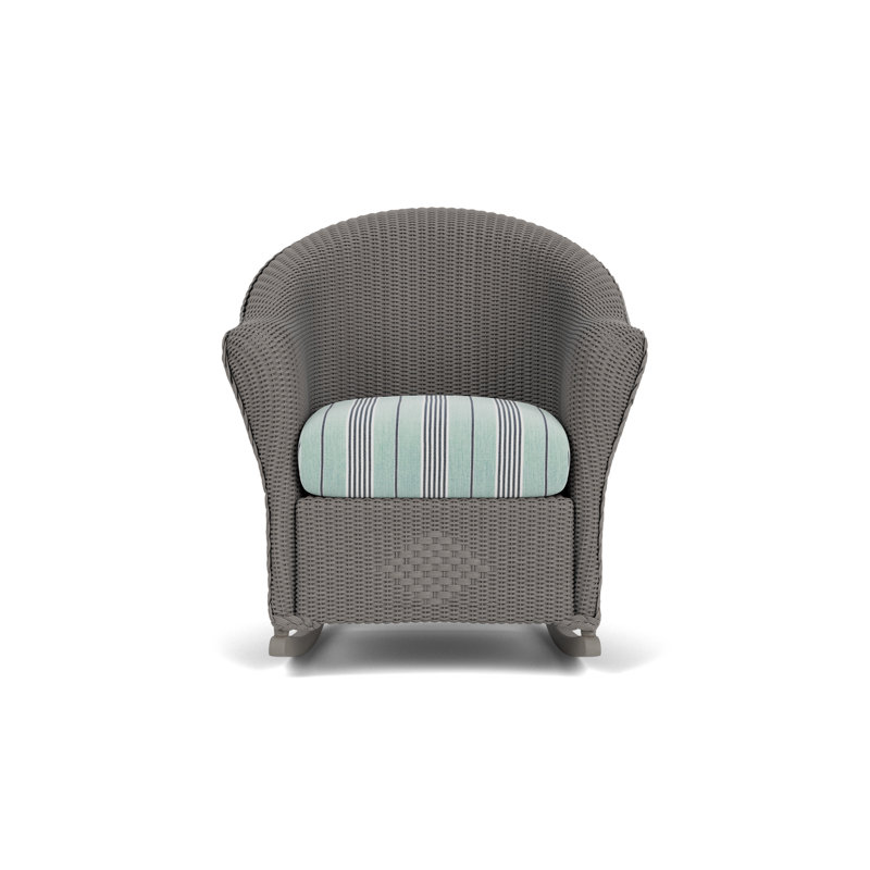 Reflections Outdoor Rocker Chair, Hansen Seaglass, Pewter