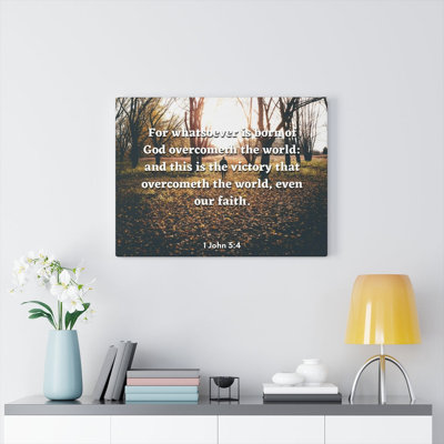 The Victory 1 John 5:4 - Wrapped Canvas Print