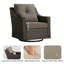 Fauteuil de patio pivotant avec repose-pieds Keaisha-612598835