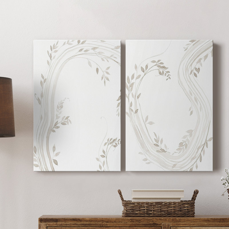 Toile tendue avec châssis Light Vines I-Premium - prêt à être accroché, H 18 po x l 24 po