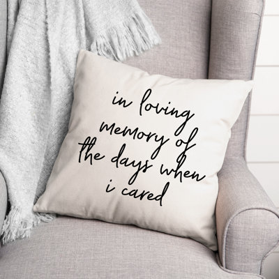 Black And White Typography Collection Throw Pillow