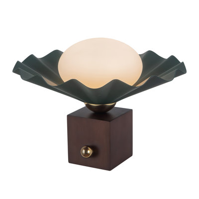 Furrow 9-in Red Table Lamp