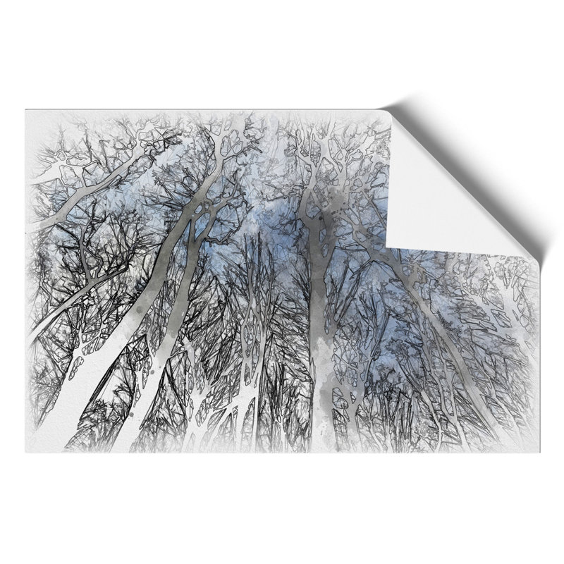 Beautiful Forest Sketch - Frameless Print, 59cm H x 84cm W x 0.1cm D