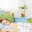 Lampe de table Teamson Kids Sunny Safari avec base sculptée et abat-jour imprimé