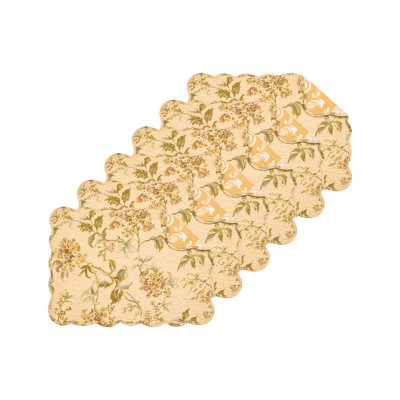 Audrey Green Cotton Set of 6 Placemats