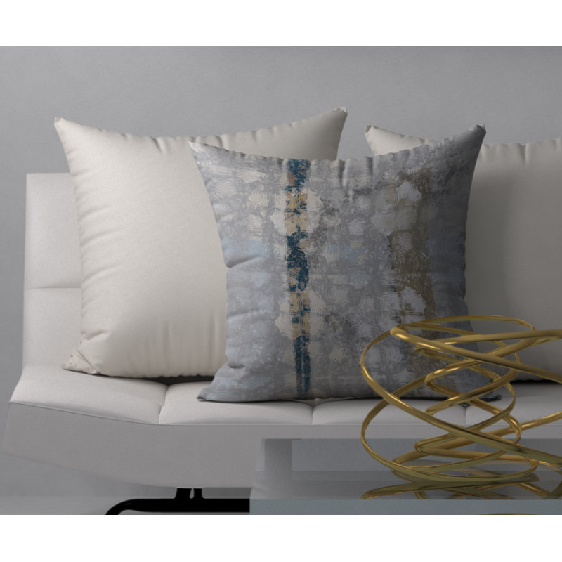 Abstract Throw Pillow, 20" H x 20" W