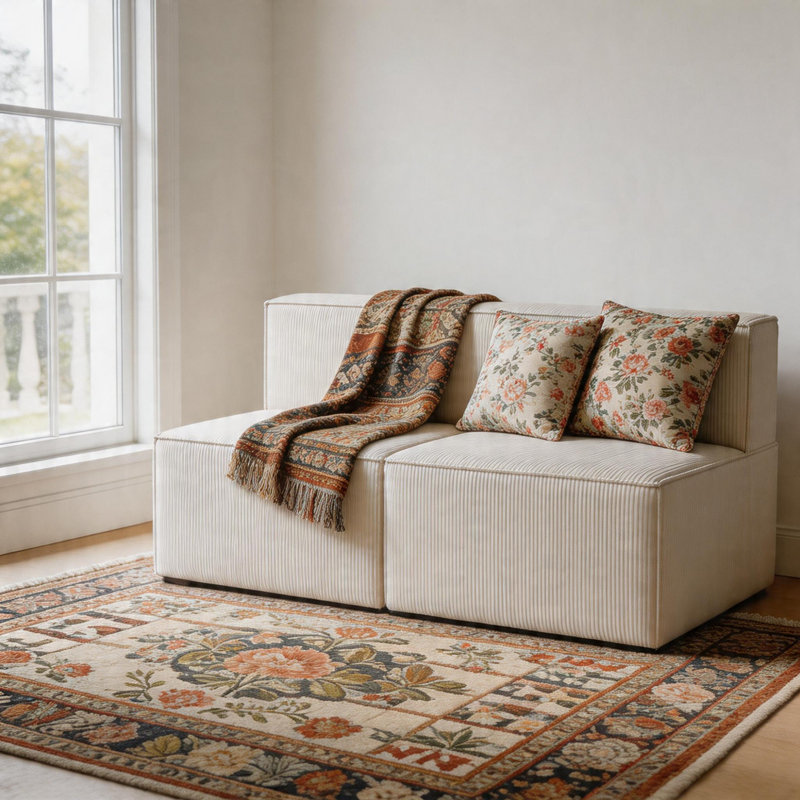 Canapé Corduroy, Beige