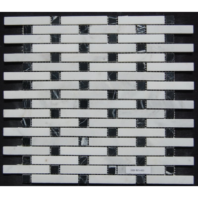 0.62" x 3" Marble Brick Joint Mosaic Wall & Floor Tile