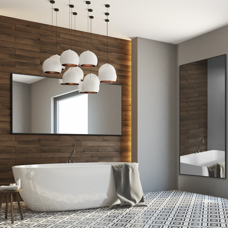 Miroir de salle de bain mural Talma, H 51 po x l 32 po, Doré