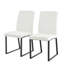 Ensemble de 2 chaises de bureau / salle à manger en polyuréthane de qualité supérieure avec mousse haute densité, pieds en fer robuste (peinture en aérosol) et plusieurs couleurs. Assemblage facile-1360030810-1360030809