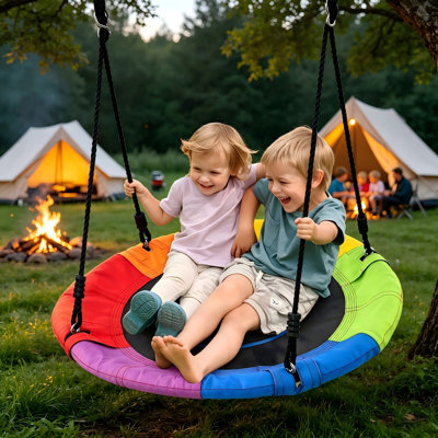 Balançoire pour enfants 700 LBS avec tissu 900D, structure en acier robuste, cordes réglables et 2 sangles de suspension
