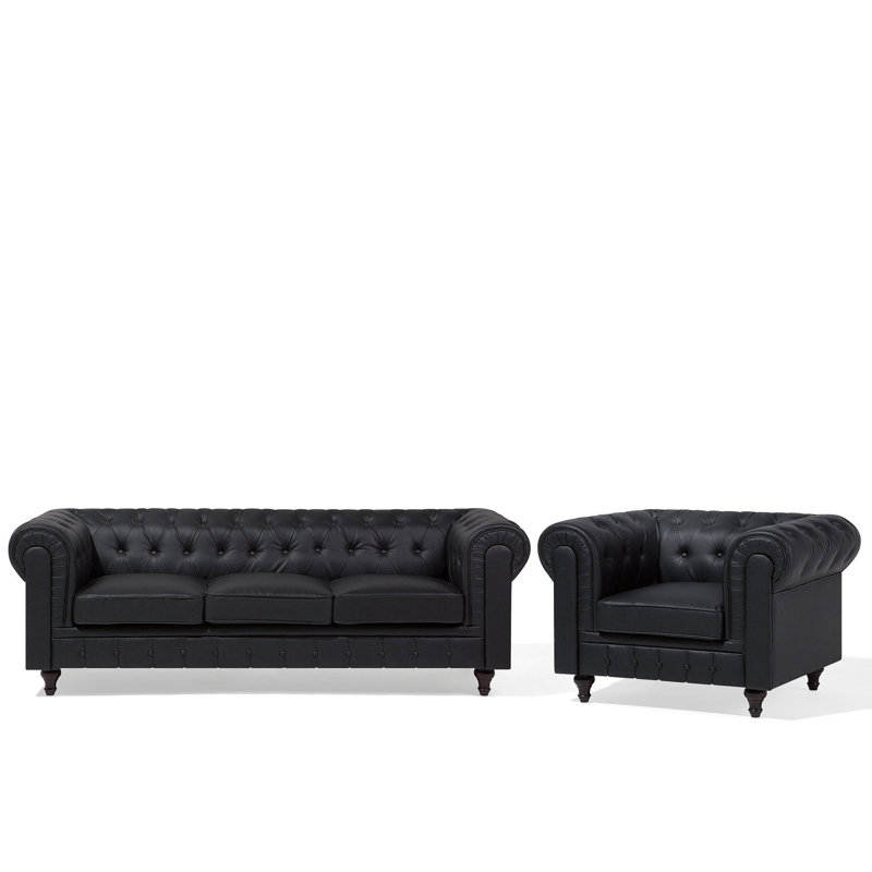 Eagle 2 Piece Faux Leather Standard Living Room Set