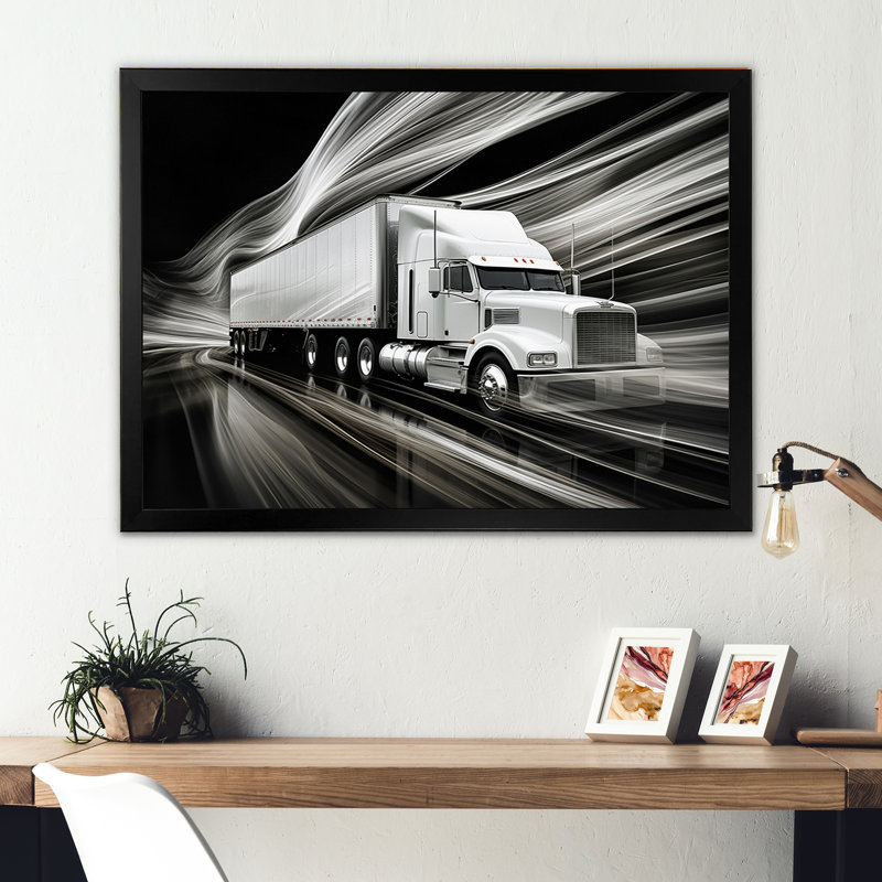 Truck 53Ft Translucent Rhythms I - Transportation Wall Decor50, Noir, H 30 po x l 40 po x P 1,5 po