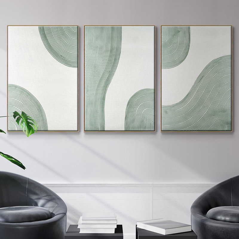" Get Going I " 3 - Pieces, 36" H x 72" W  x 2" D, Natural