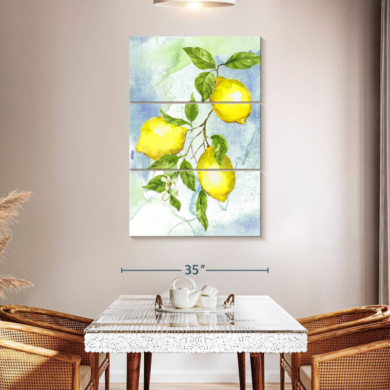 Painterly Lemons II, H 50 po x l 32 po