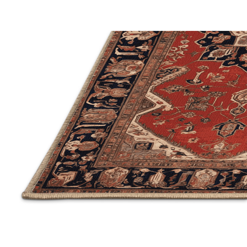 Tapis brun lavable à la machine, Rectangle 5 pi x 7 pi