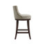Tabouret de bar en chenille taupe Lucia-113050972-113050971-128620582