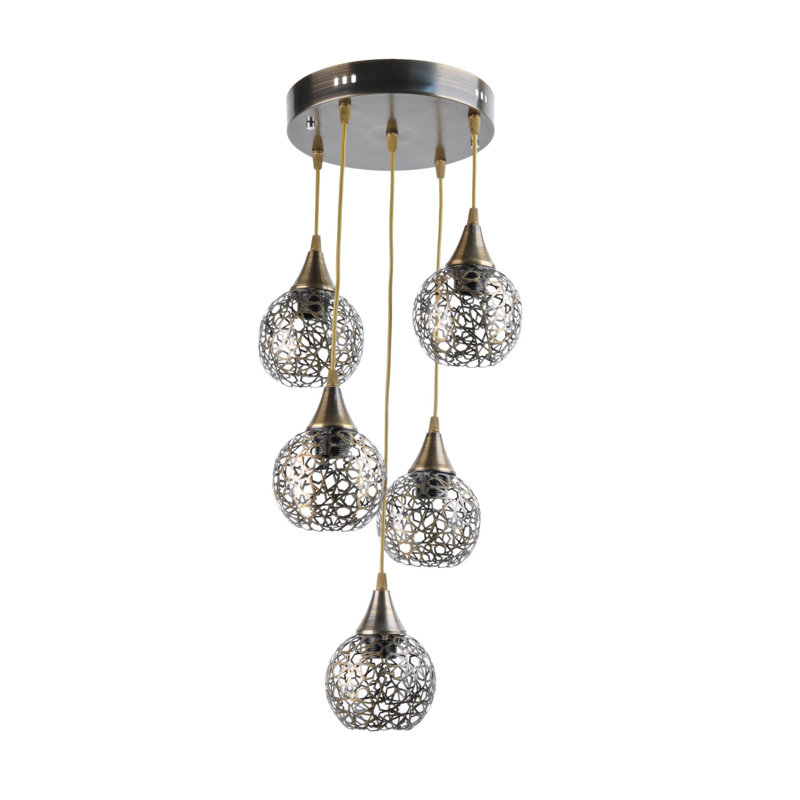 Luminaire suspendu sphère 5 lumières Chippenham