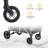 Stroller Wagon For 2 Kids,  Cart Featuring 2 High Seat With 5-point Harnesses And Adjustable Canopy, Foldable Double Push Bar For Garden