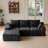 L Shape Modular Sectional Sofa, Modern Minimalist Style Sleeper Sofa, Comfy Compressed Sofa Couch-102414313