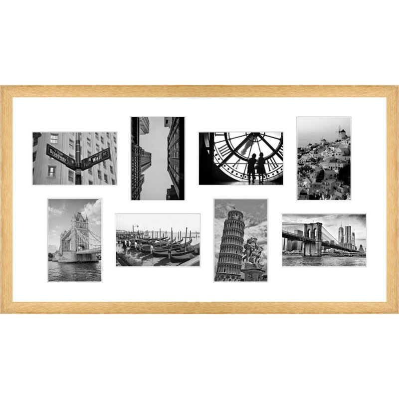 Aarre Wood Picture Frame with Mat, Natural Brown