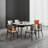 Alexavier Faux Marble Top Metal Base Dining Table